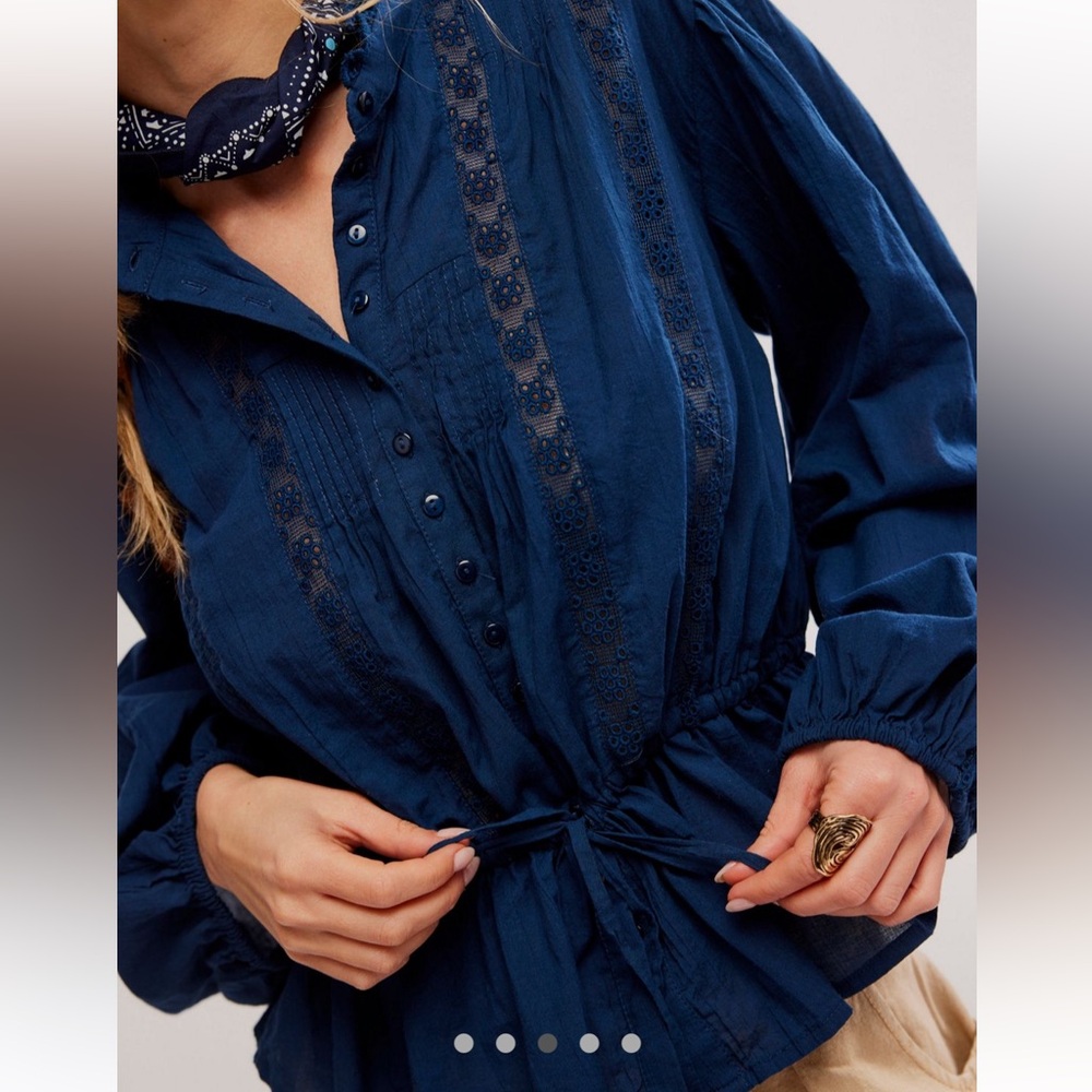 FREE PEOPLE Best Of Me Blouse - Big Dipper - Picture 7 of 7